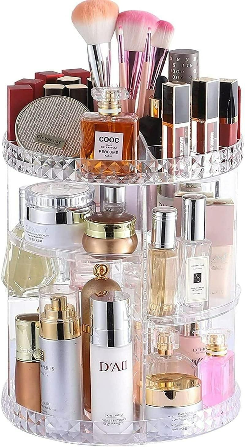 Makeup Organizer - Adjustable 360 Rotation Case