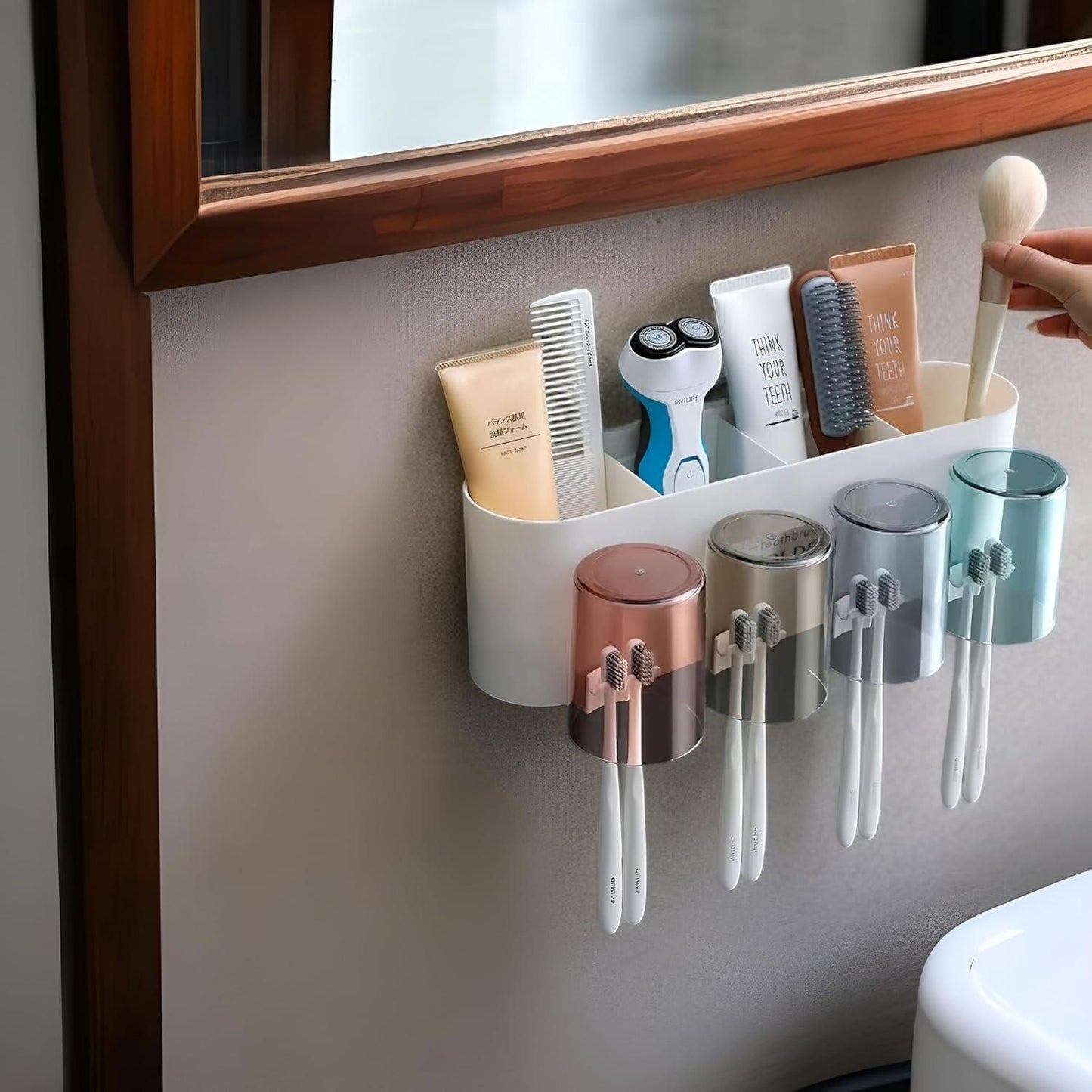 Plastic Toothbrush Holder Wall Mounted