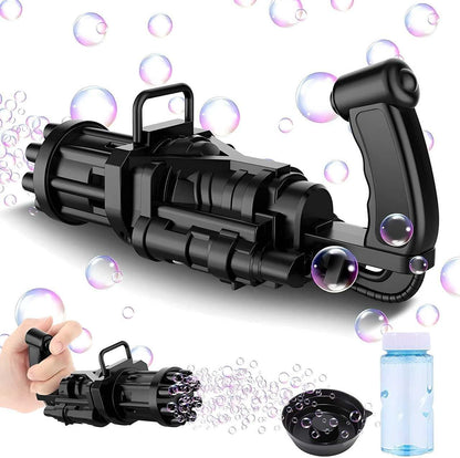 Bubble Gun - 8 Hole Automatic Gatling Bubble Gun Blower Maker