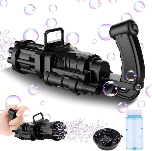 Bubble Gun - 8 Hole Automatic Gatling Bubble Gun Blower Maker