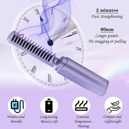 Portable Mini Adjustable Hair Straightener Hot Comb
