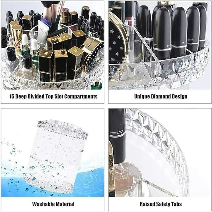 Makeup Organizer - Adjustable 360 Rotation Case