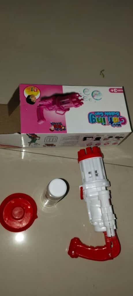 Bubble Gun - 8 Hole Automatic Gatling Bubble Gun Blower Maker