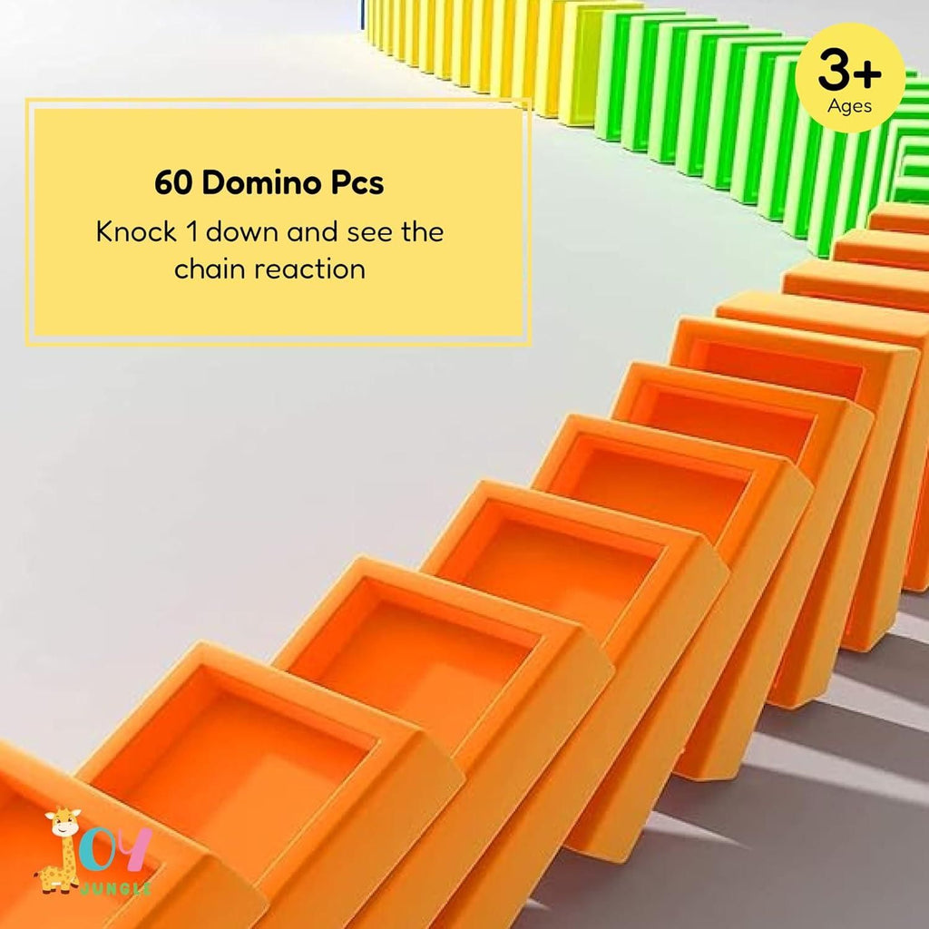 Toy Train Domino Set for Kids, BPA Free Plastic with Sound Effects