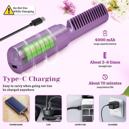 Portable Mini Adjustable Hair Straightener Hot Comb