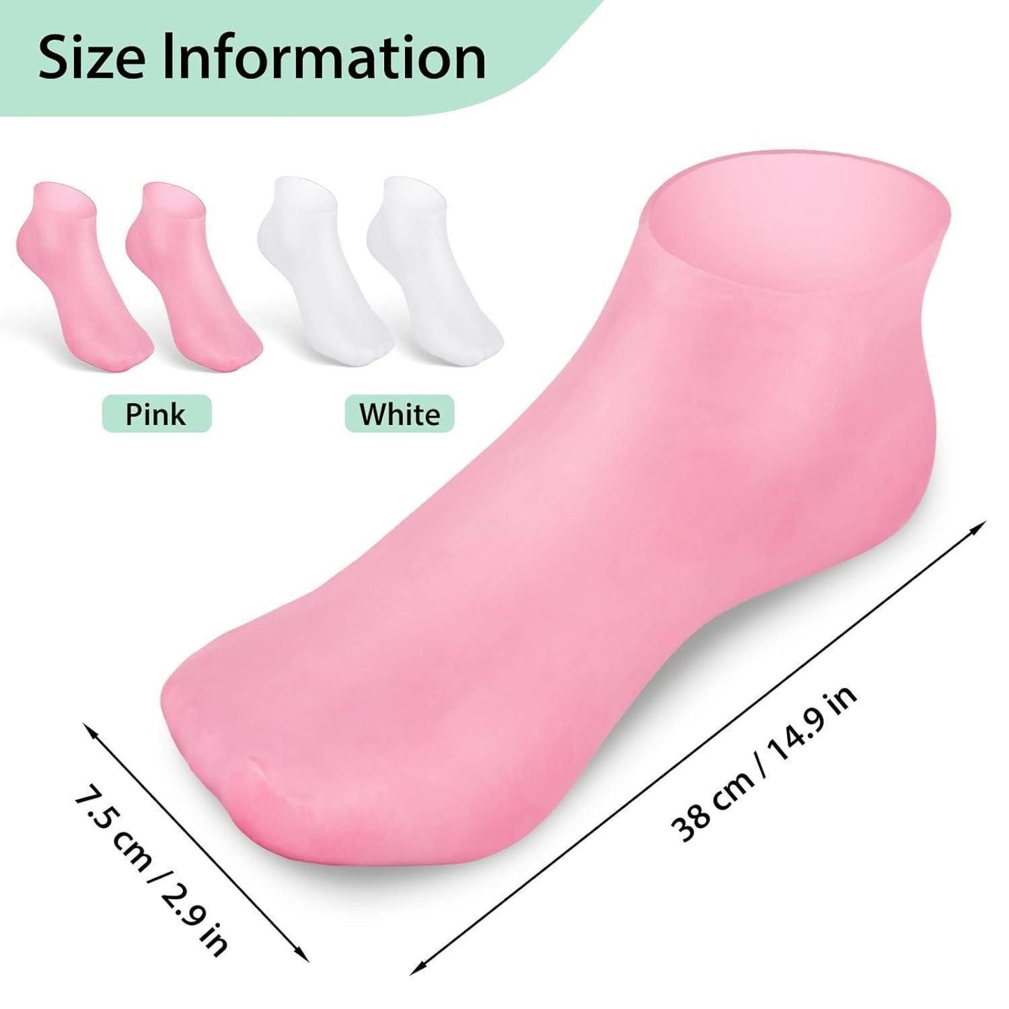 Silicone Moisturizing, Anti Slip Aloe Socks for Dry Cracked Feet Women (Pack of 2)