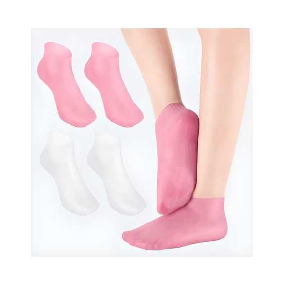 Silicone Moisturizing, Anti Slip Aloe Socks for Dry Cracked Feet Women (Pack of 2)