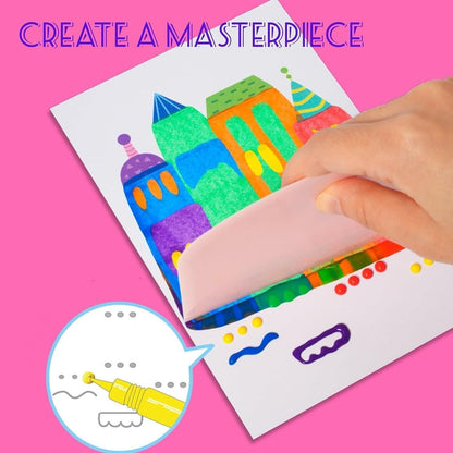 DIY Rainbow Scratch  Dot Art Painting Kits Set for Kids